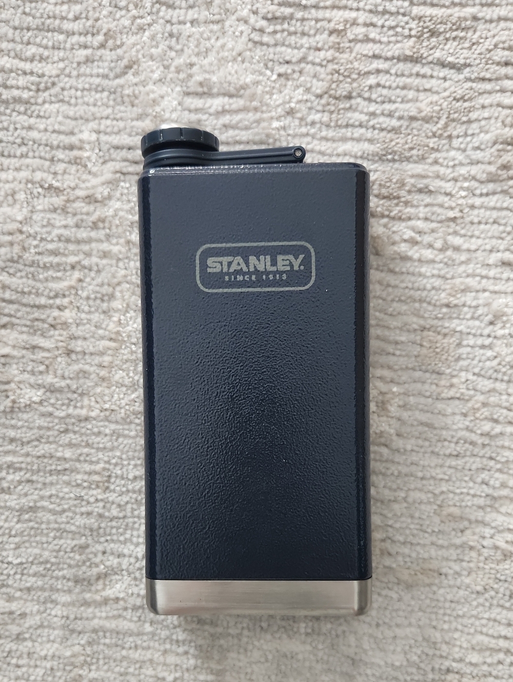 Stanley Dark Blue Textured Stainless Pocket Flask 12 Oz